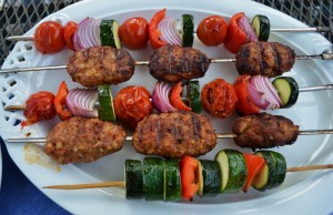Grill your kofta with or without vegetables.  Photo courtesy of American Homestead.