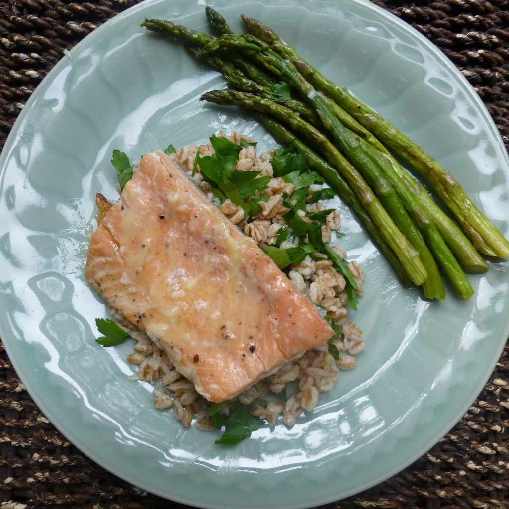 Grilled Salmon with Lime-Butter Sauce