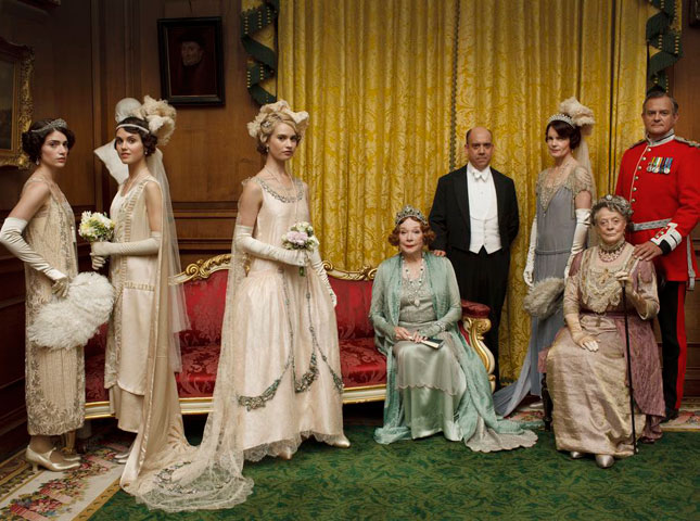 Presentation at the Palace.  "Presented, photographed, done." Says Lady Grantham with relief. Photo credit:  ITV for MASTERPIECE